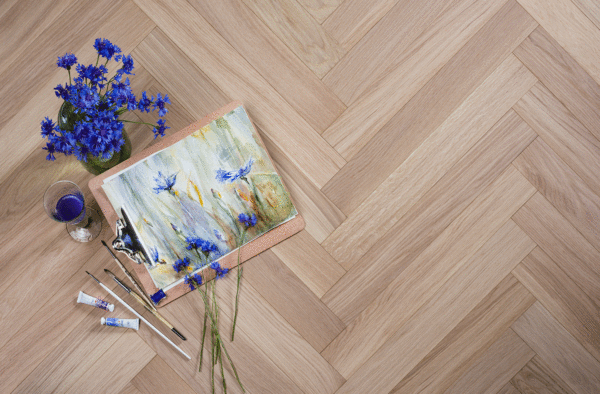 Английская елка 90⁰ Coswick Aqua White Rustic (1122-3842-20) 1 Коммон (1,29 м2)