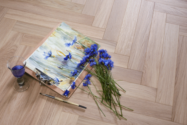 Английская елка 90⁰ Coswick Aqua White Rustic (1122-3842-20) 1 Коммон (1,29 м2)