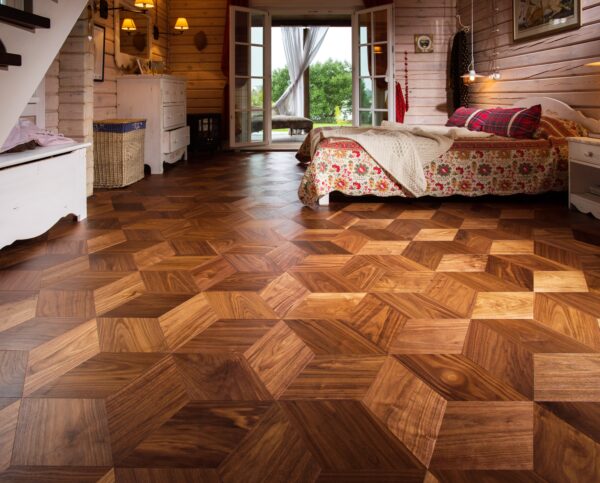 Мозаичный паркет Ромб Coswick American Walnut Лак (1393-1101-30) Селект (1,257 м2)