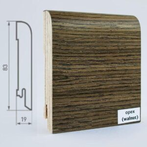 Плинтус "Finitura dekor"  83*19*2400 R13 шпон Орех Walnut