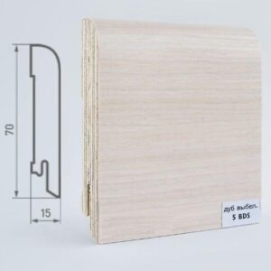 Плинтус "Finitura dekor"  70*15*2400 R13 шпон Дуб выбеленный 5BDS