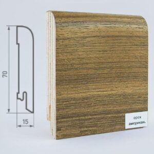 Плинтус "Finitura dekor"  70*15*2400 R13 шпон Орех американский
